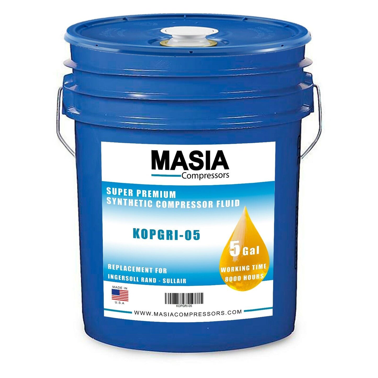 Quincy Quinsyn PG Oil, 5 Gallon Pail, Premium Synthetic PAG Base (1627456169)