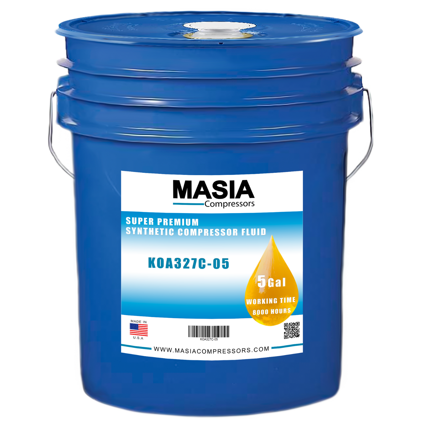 Shell Corena AS 32 Lubricant - ISO-32 PAO Synthetic Base 5-gal Pail 8000 Hours
