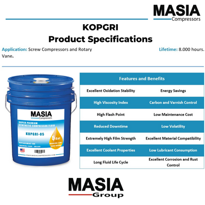 143808-001 Lubricant for Compressor Compatible with Quincy - 6 gal