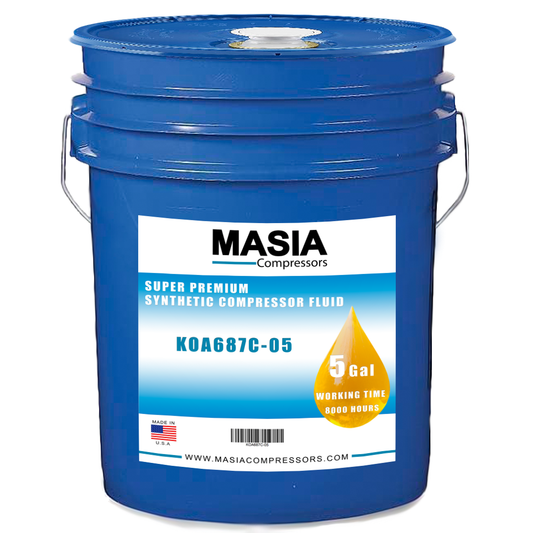 S-680 Kaeser Lubricant. PAO Base. ISO 68. 8000 Hours. 5 Gallon Pail